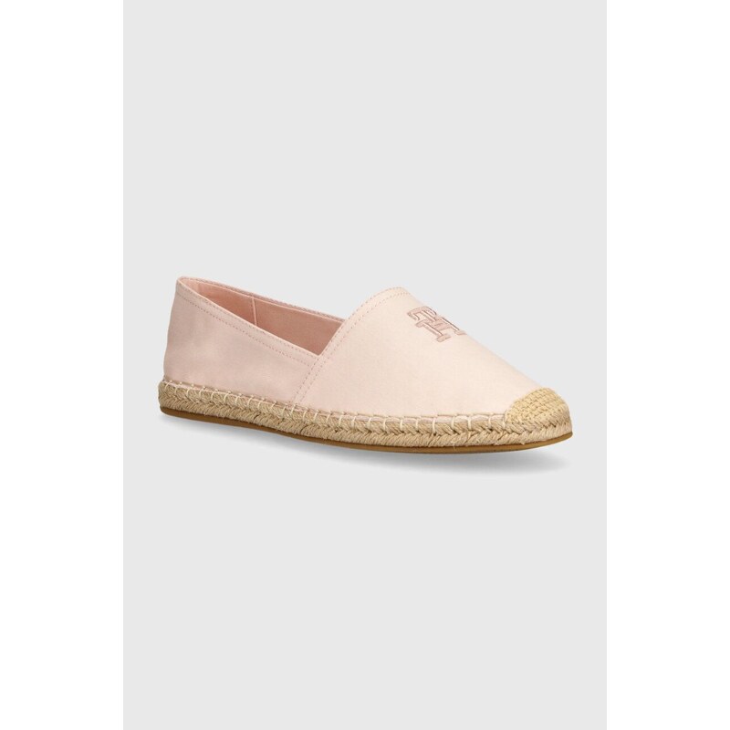 Tommy Hilfiger espadrillas EMBROIDERED FLAT ESPADRILLE colore rosa FW0FW07721