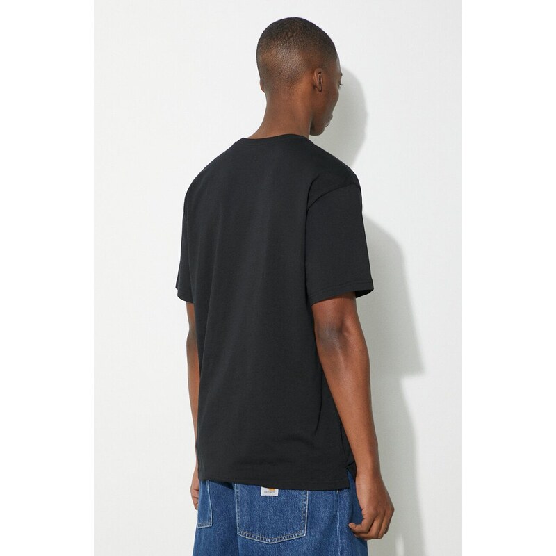 Carhartt WIP t-shirt in cotone S/S Madison uomo colore nero I033000.0D2XX