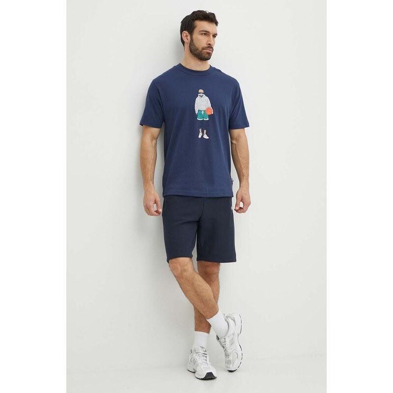 New Balance t-shirt in cotone uomo colore blu MT41578NNY