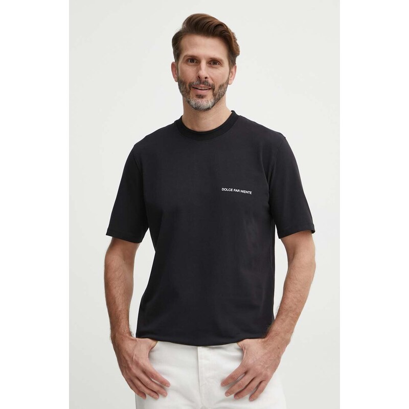 Sisley t-shirt uomo colore nero