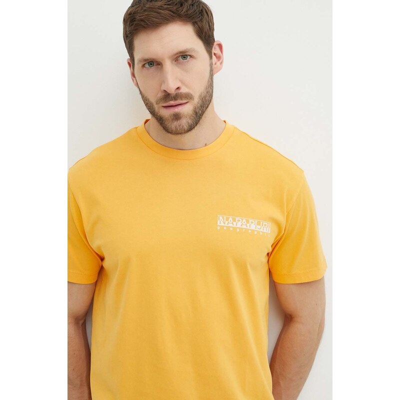 Napapijri t-shirt in cotone S-Boyd uomo colore arancione NP0A4HQFY1J1
