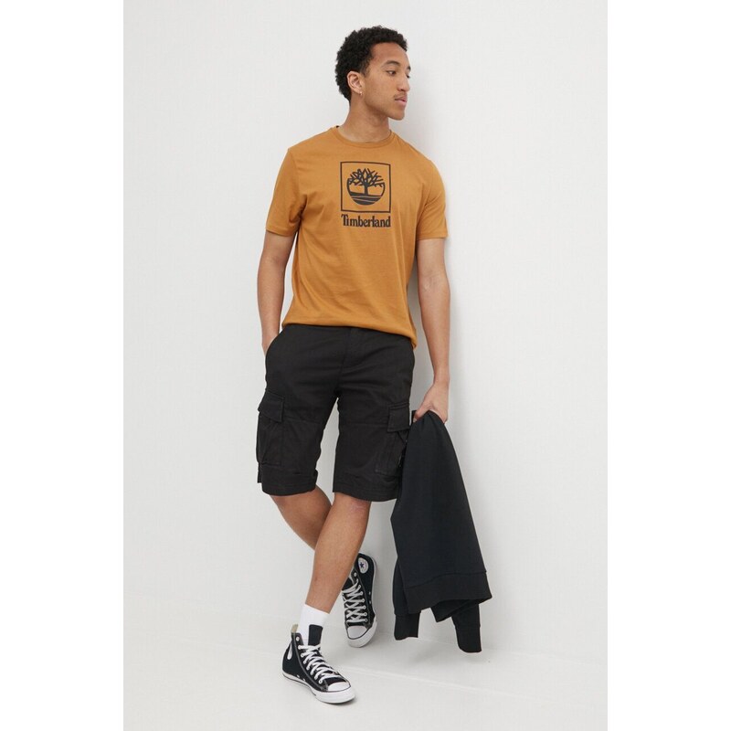 Timberland t-shirt in cotone uomo colore marrone TB0A5QSPP471