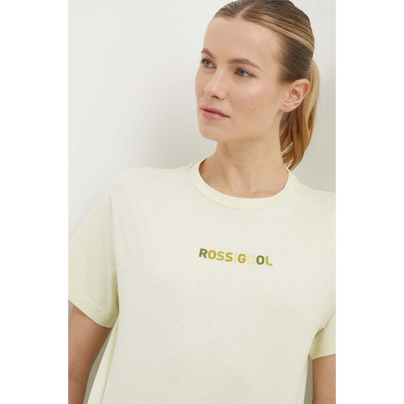 Rossignol t-shirt in cotone donna colore giallo RLMWY17