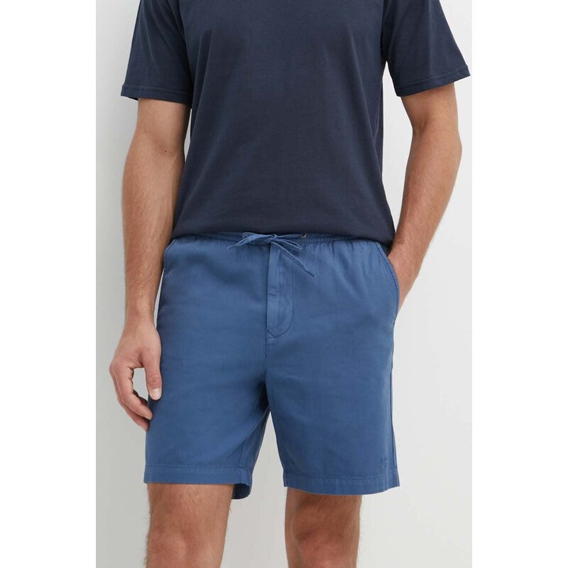 Barbour pantaloncini in cotone Essentials colore blu navy MST0036