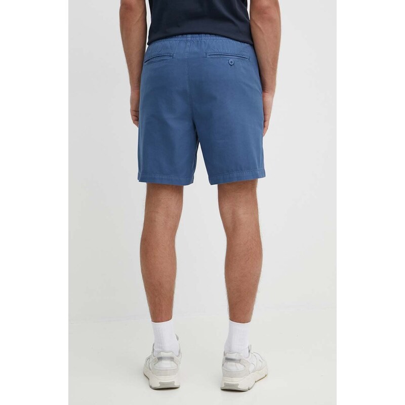 Barbour pantaloncini in cotone Essentials colore blu navy MST0036