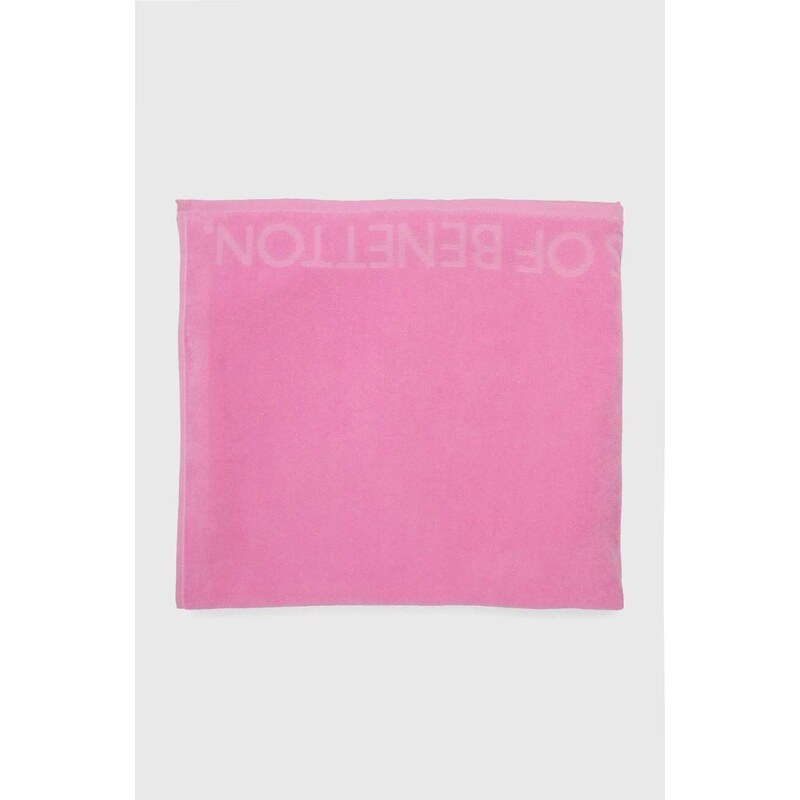United Colors of Benetton asciugamano con aggiunta di lana colore rosa