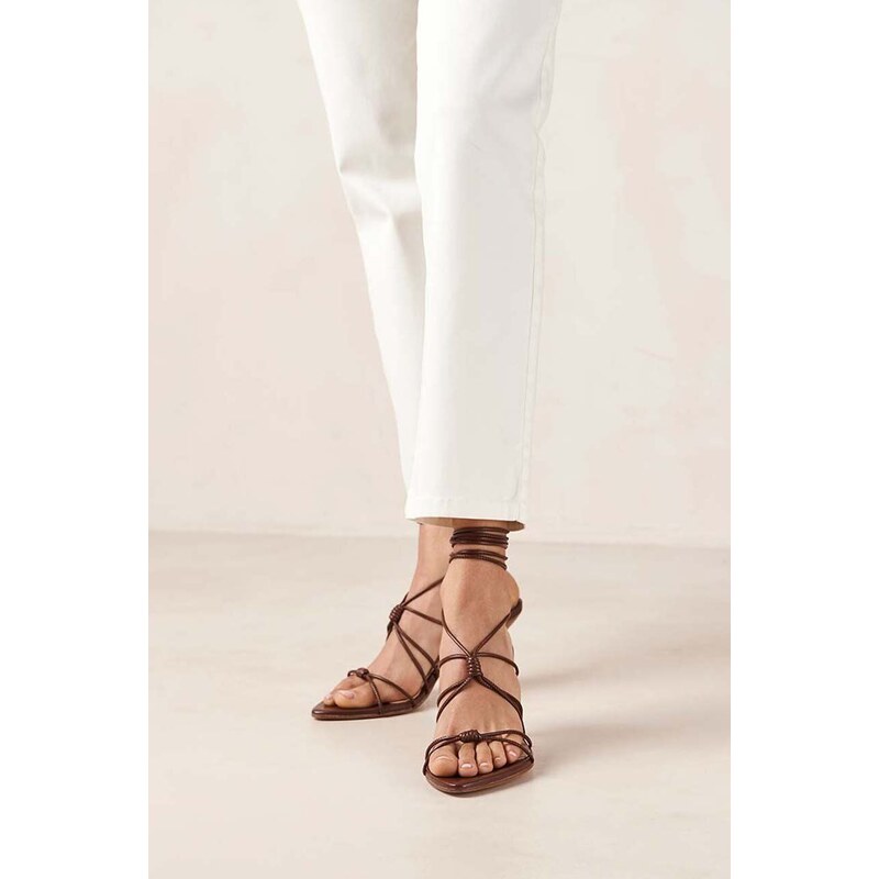 Alohas sandali in pelle Belinda colore marrone S100214.02
