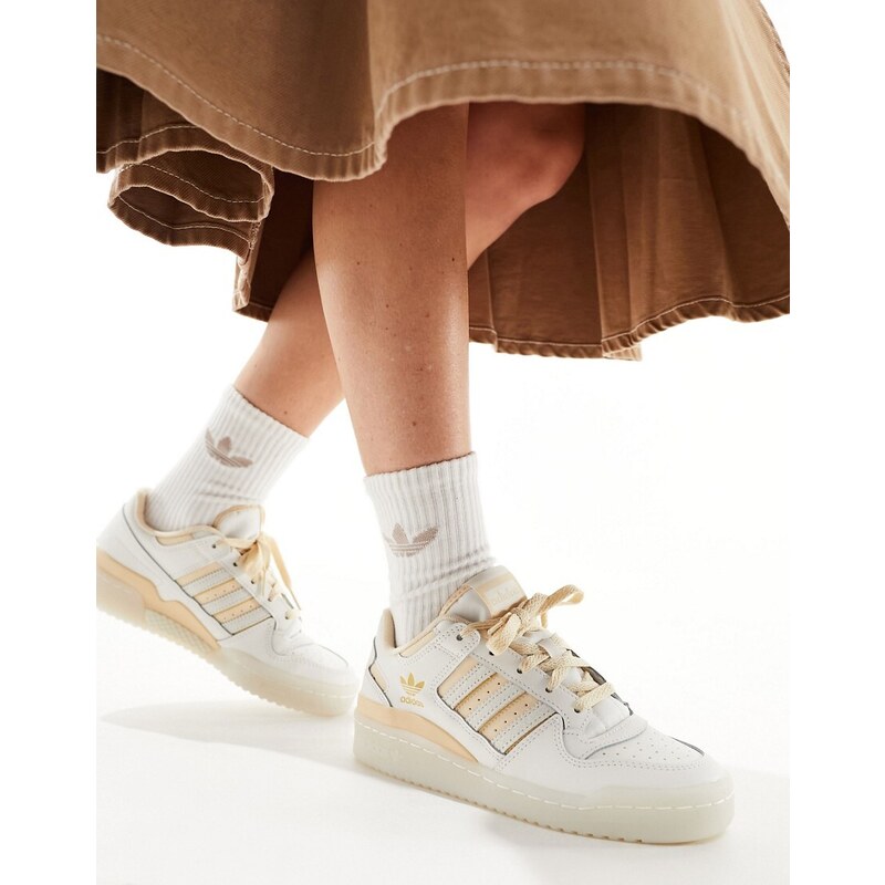 adidas Originals - Forum Low CL - Sneakers basse bianco sporco e beige-Multicolore
