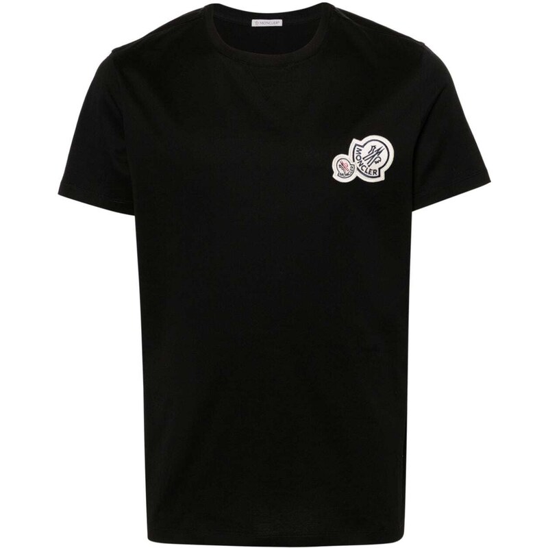 Moncler T-shirt logopatch nera