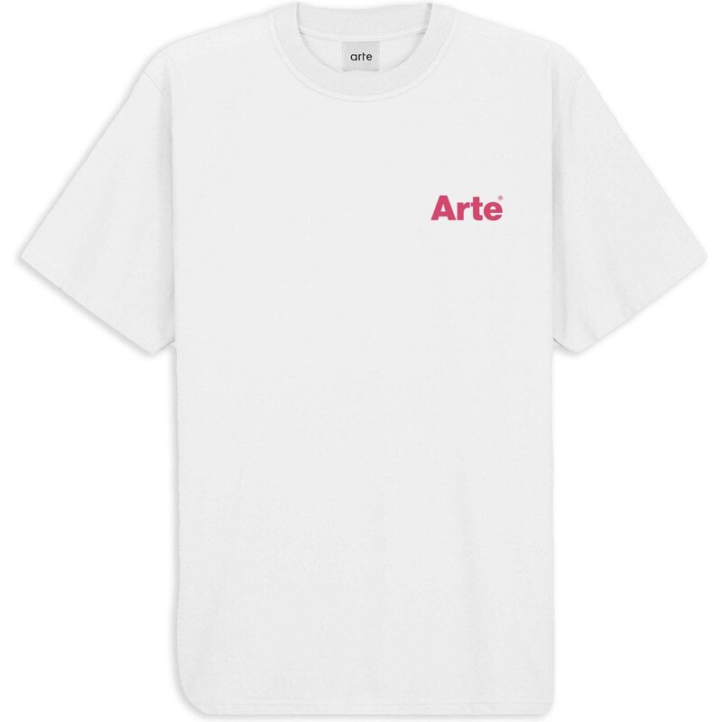 T-Shirt Arte Antwerp Teo Back Heart Bianco,Bianco