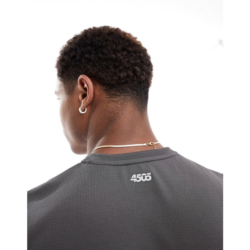 ASOS 4505 - Icon - Confezione da 2 T-shirt da allenamento senza maniche quick dry nera e grigio antracite-Multicolore