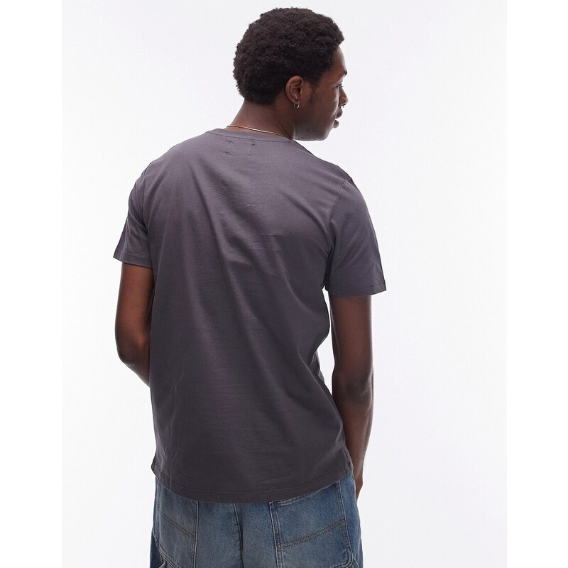 Topman - Confezione da 5 T-shirt classiche nera, bianca, blu navy, antracite e salvia-Multicolore