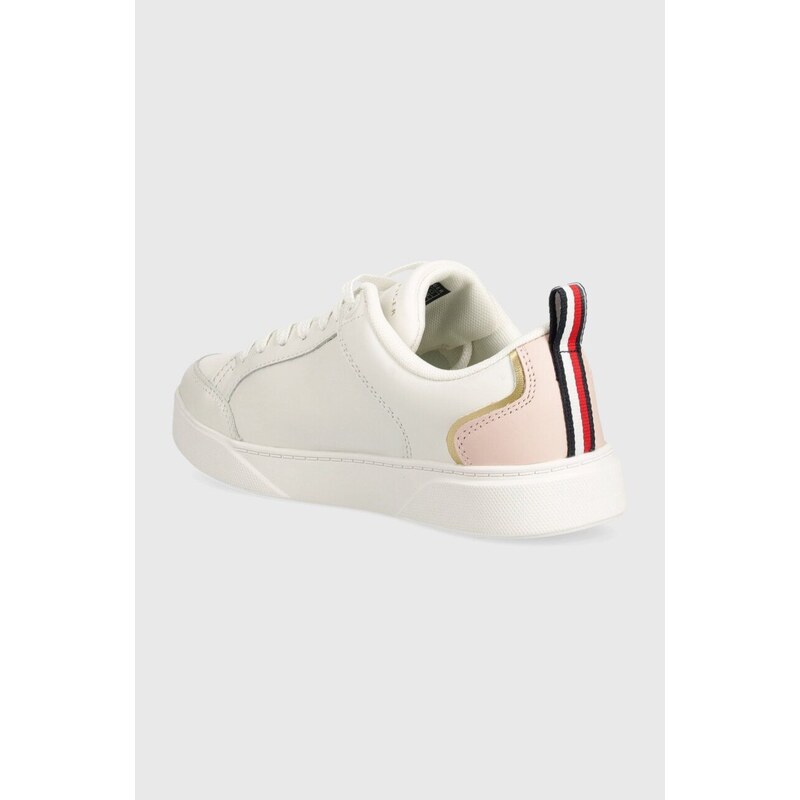 Tommy Hilfiger sneakers in pelle SPORTY CHIC COURT SNEAKER colore bianco FW0FW07814