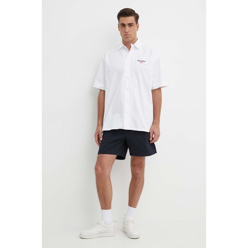 Polo Ralph Lauren camicia in cotone uomo colore bianco 710945727