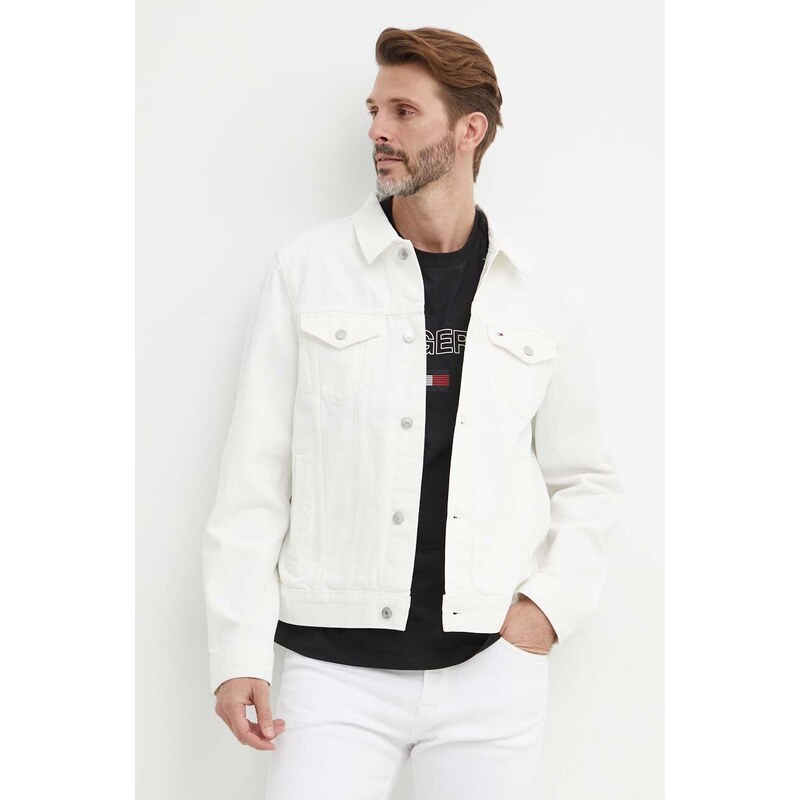 Tommy Hilfiger giacca di jeans uomo colore bianco MW0MW34522
