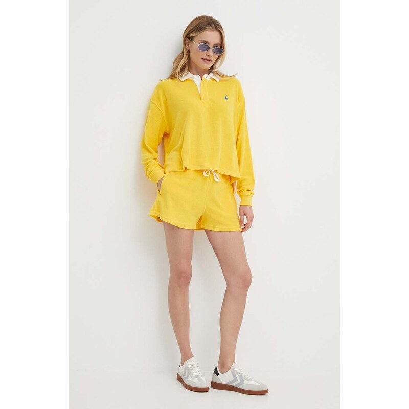 Polo Ralph Lauren pantaloncini donna colore giallo 211936222
