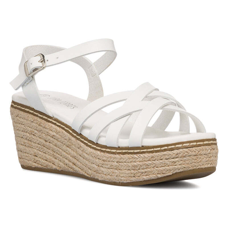 KEYS SCARPE DONNA Sandali Con Zeppa Media Comfort In Raffia K-11002