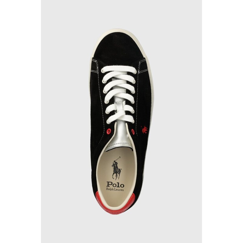 Polo Ralph Lauren sneakers in pelle Longwood colore nero 816931905001