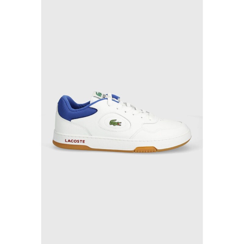 Lacoste sneakers in pelle Lineset Contrasted Collar Leather colore bianco 47SMA0060
