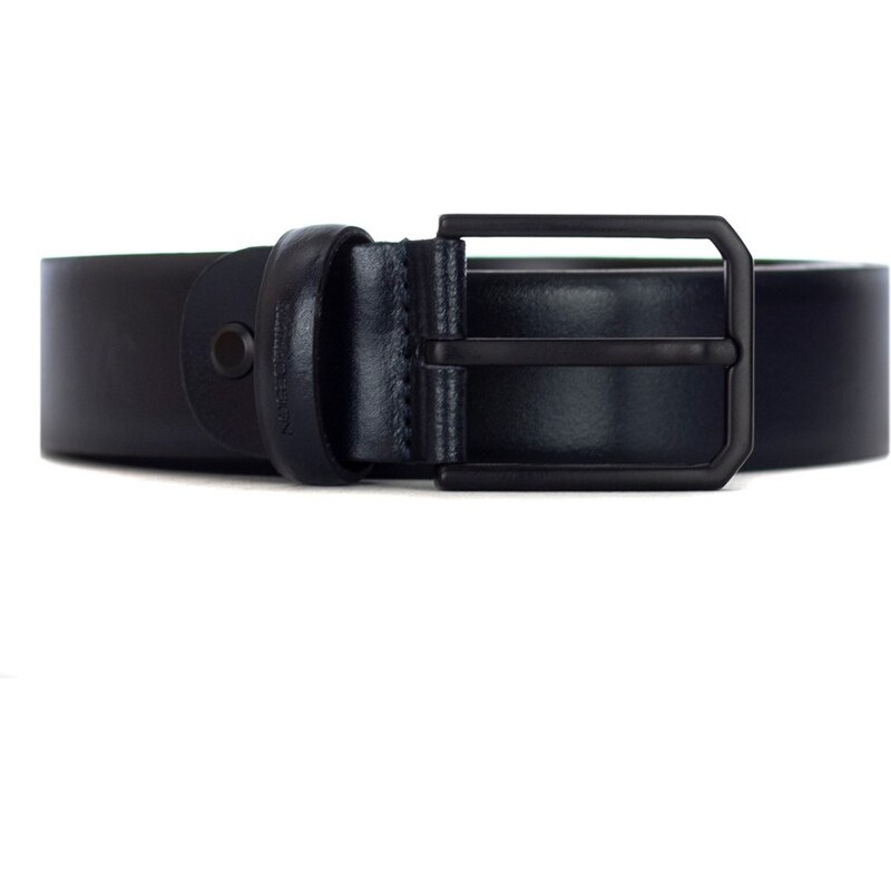 MOMO DESIGN - Cintura in pelle con logo - Colore: Blu,Taglia: 110