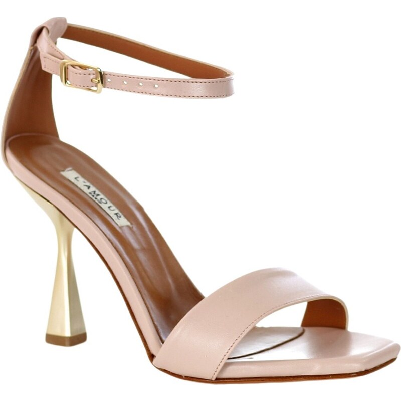 L'AMOUR - Sandalo con cinturino alla caviglia - Taglia: 40,Colore: Rosa