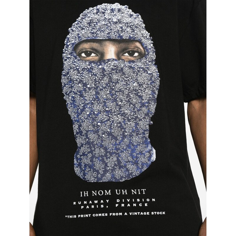 IH NOM UH NIT - T-shirt con stampa Mask - Colore: Nero,Taglia: S