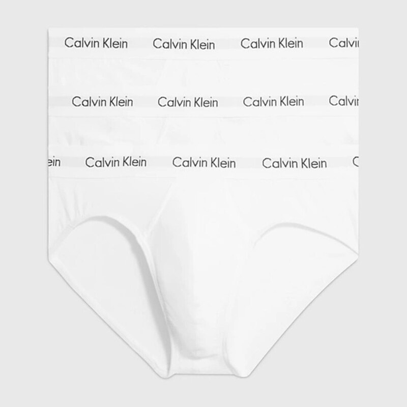 CALVIN KLEIN UNDERWEAR - Set tre slip con logo - Colore: Bianco,Taglia: S