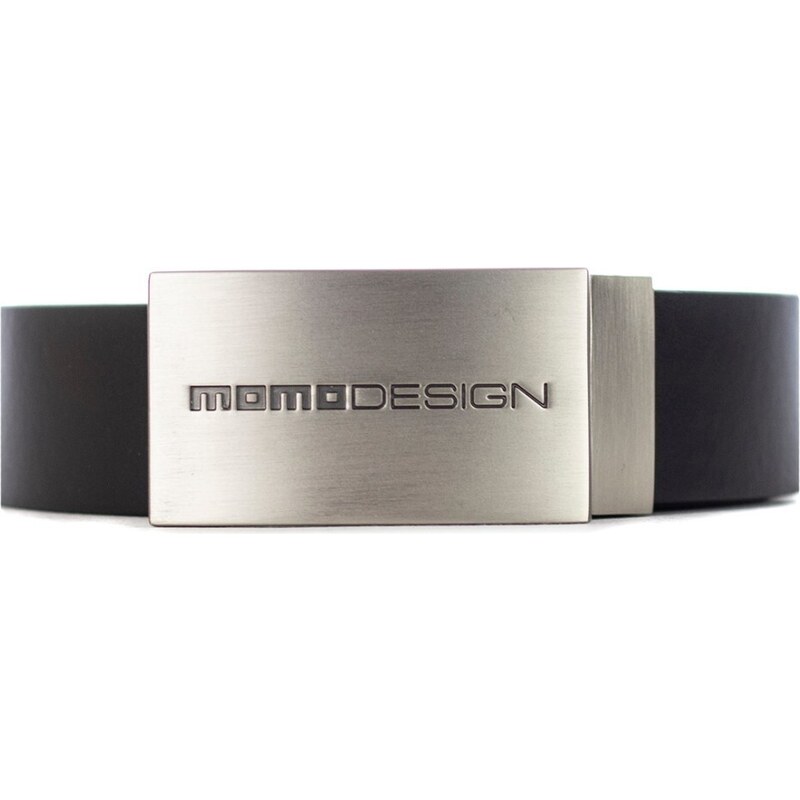 MOMO DESIGN - Cintura reversibile in pelle con logo - Colore: Nero,Taglia: 110
