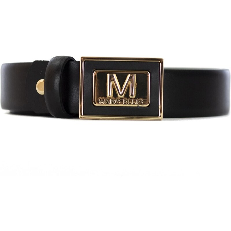 MARC ELLIS - Cintura in vera pelle con logo - Colore: Nero,Taglia: 95