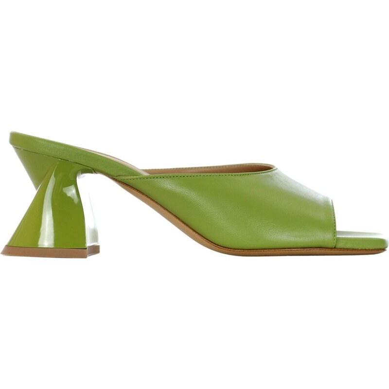 WO MILANO - Sandalo in pelle nappata - Colore: Verde,Taglia: 38