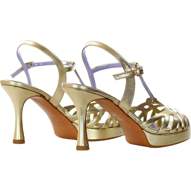 ALBANO - Sandalo con cinturino alla caviglia - Colore: Oro,Taglia: 37