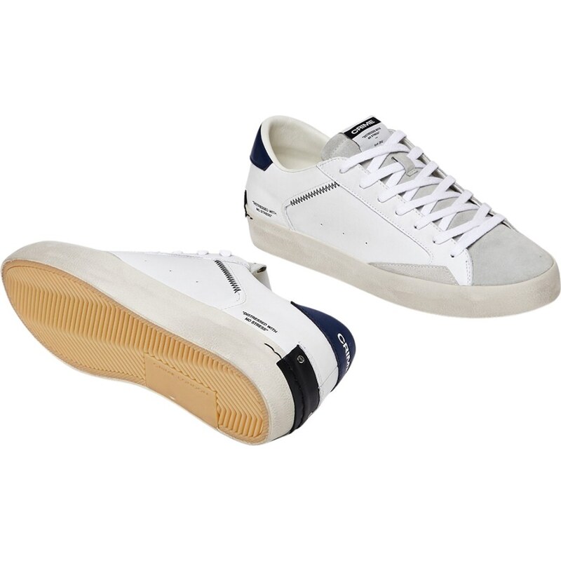 CRIME LONDON - Sneakers Distressed - Colore: Bianco,Taglia: 43