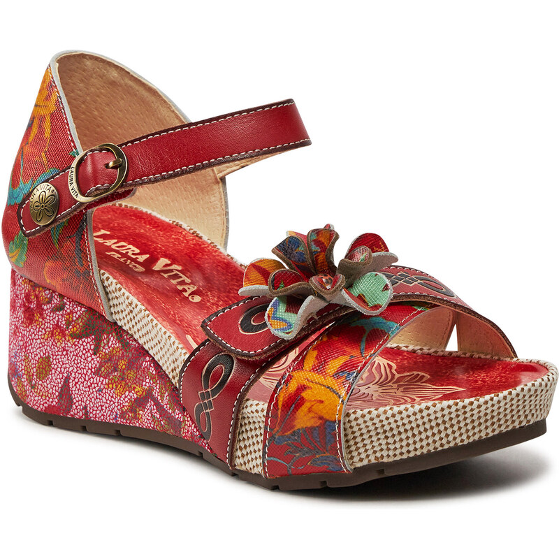 Laura Vita Facscineo 03, Sandali Peeptoe Donna, Rosso Rouge Rouge, 36
