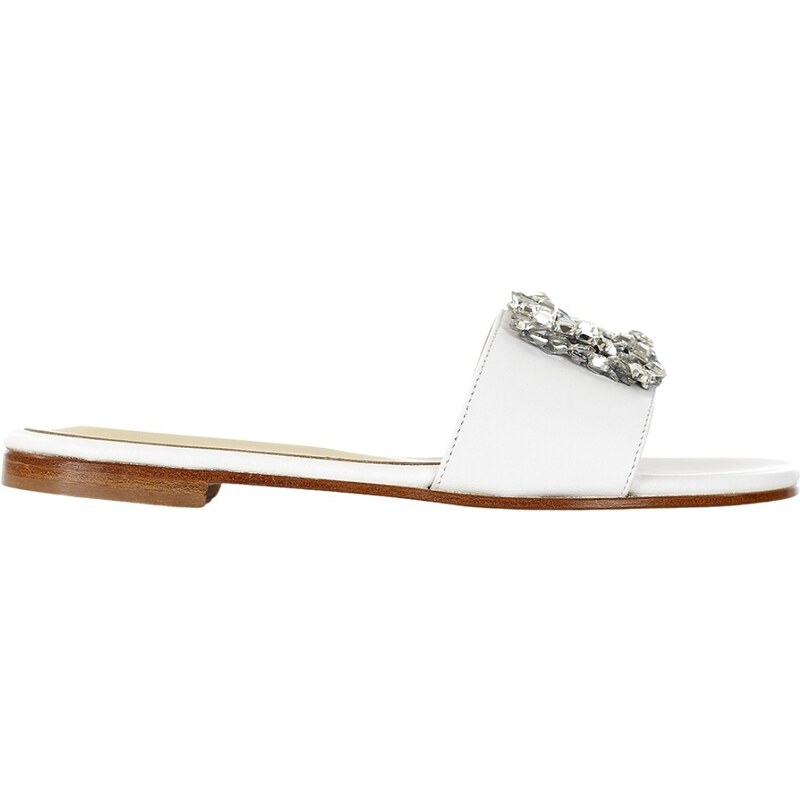SIANO VIA ROMA - Sandalo con accessorio in pietre - Colore: Bianco,Taglia: 40
