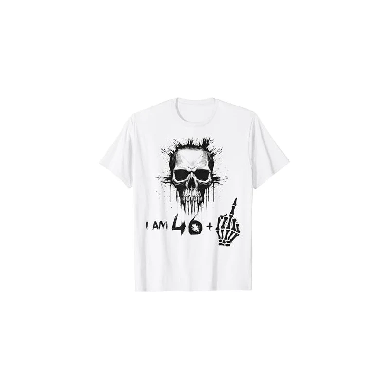 Vendetta Inc. Maglietta Uomo Skull Middle Finger – Nero, Girocollo, 100% Cotone, Taglia M