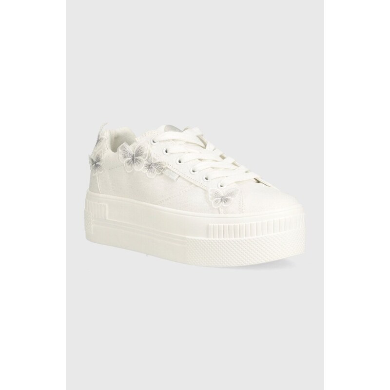 Buffalo sneakers Paired Butterfly Lace colore bianco 1636159