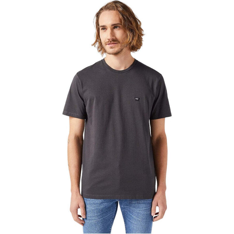 Wrangler t-shirt nera logo piccolo 112351320