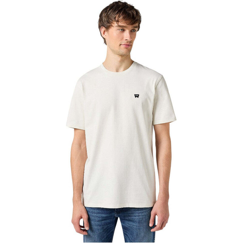 Wrangler t-shirt panna logo piccolo 112350436