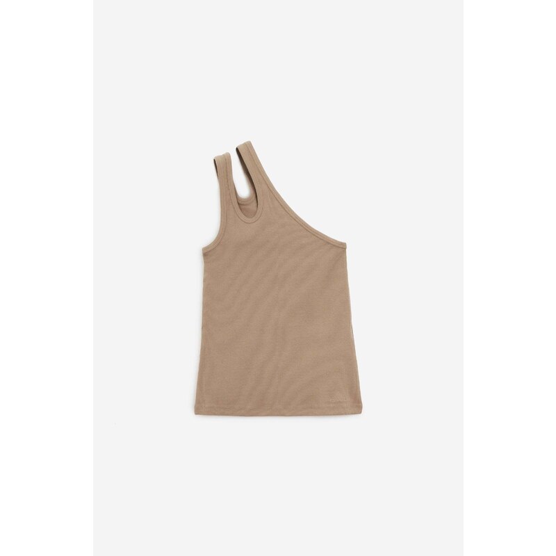 Remain Topwear JERSEY ONE-SHOULDER in cotone taupe