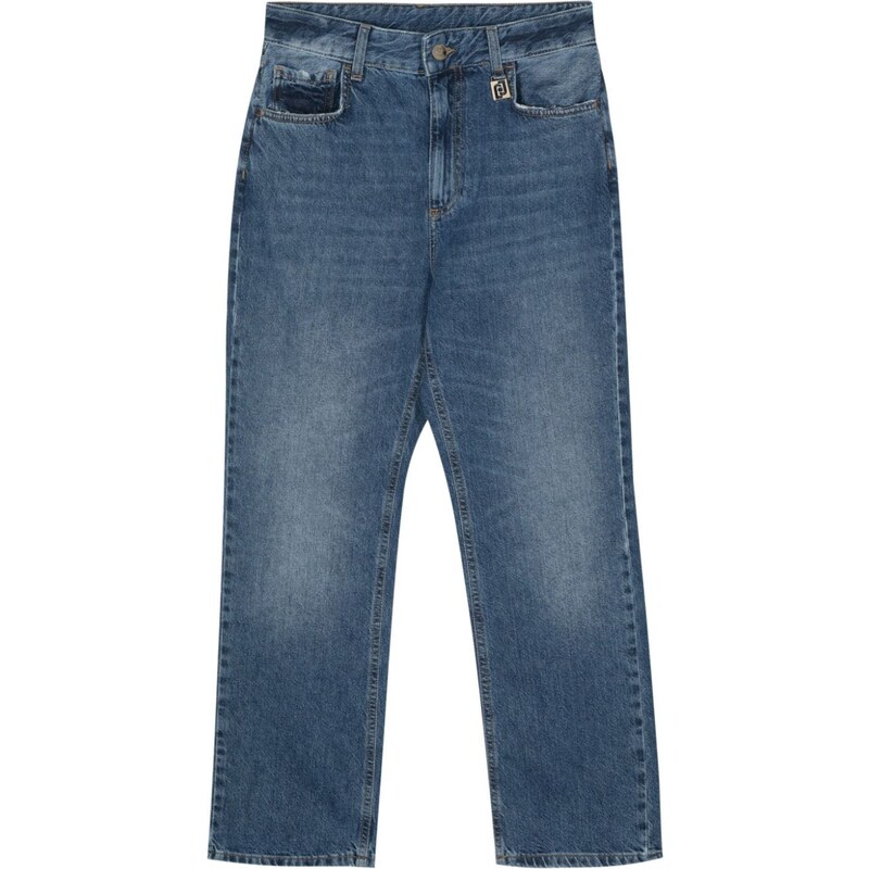 LIU JO BLUE DENIM 1 Jeans crop con effetto vissuto