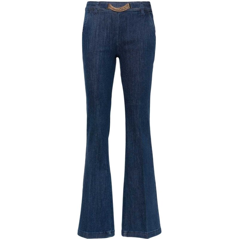 LIU JO BLUE DENIM 1 Jeans svasati con dettaglio a catena