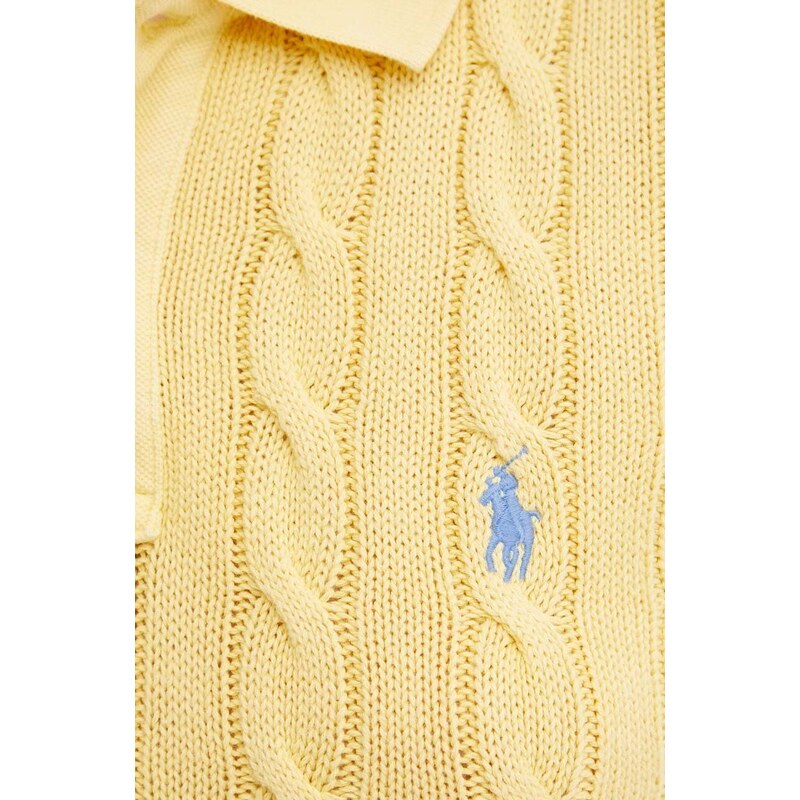 Polo Ralph Lauren vestito in cotone colore giallo 211943139