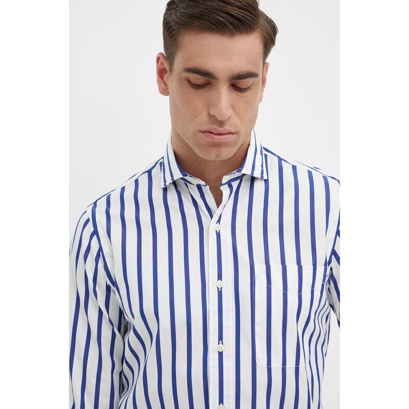 Polo Ralph Lauren camicia in cotone uomo colore blu 710925296