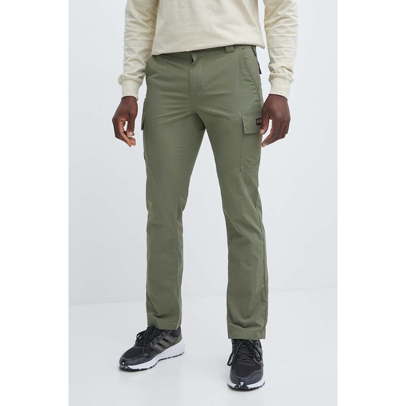Napapijri pantaloni M-Faber uomo colore verde NP0A4HRPGAE1