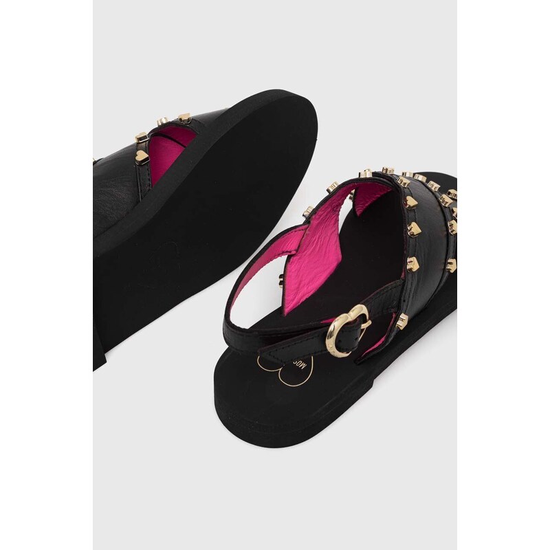 Love Moschino sandali in pelle donna colore nero JA16402G0IIA0000