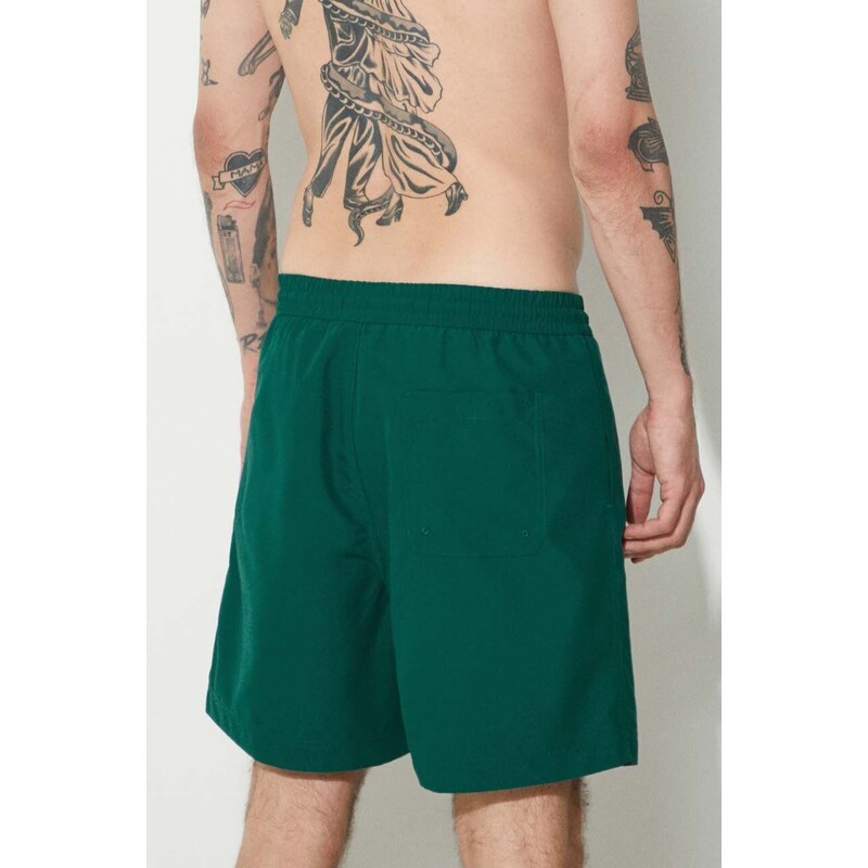 Carhartt WIP pantaloncini in cotone Chase Swim Trunks colore verde I026235.1YWXX
