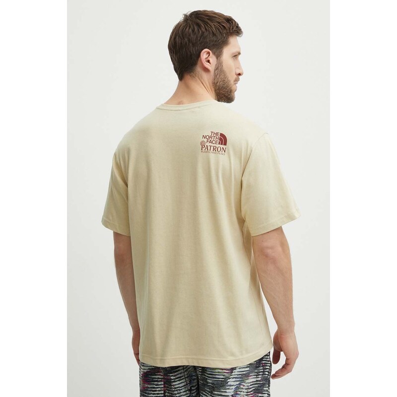 The North Face t-shirt uomo colore beige NF0A87DX3X41