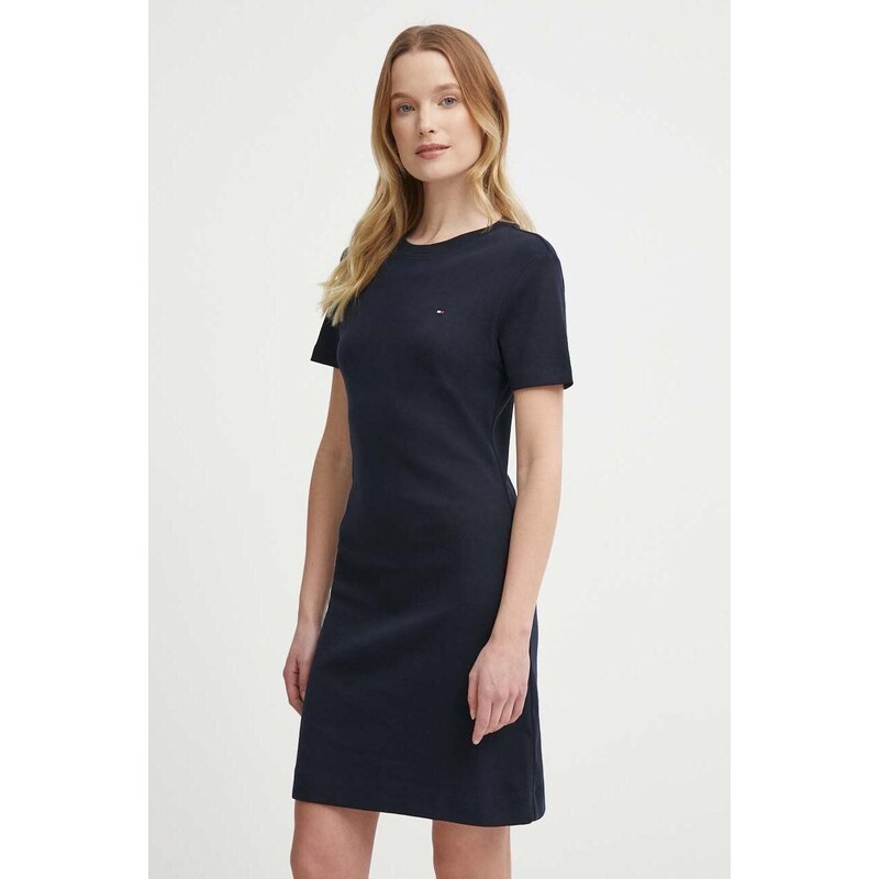 Tommy Hilfiger vestito in cotone colore blu navy WW0WW42721