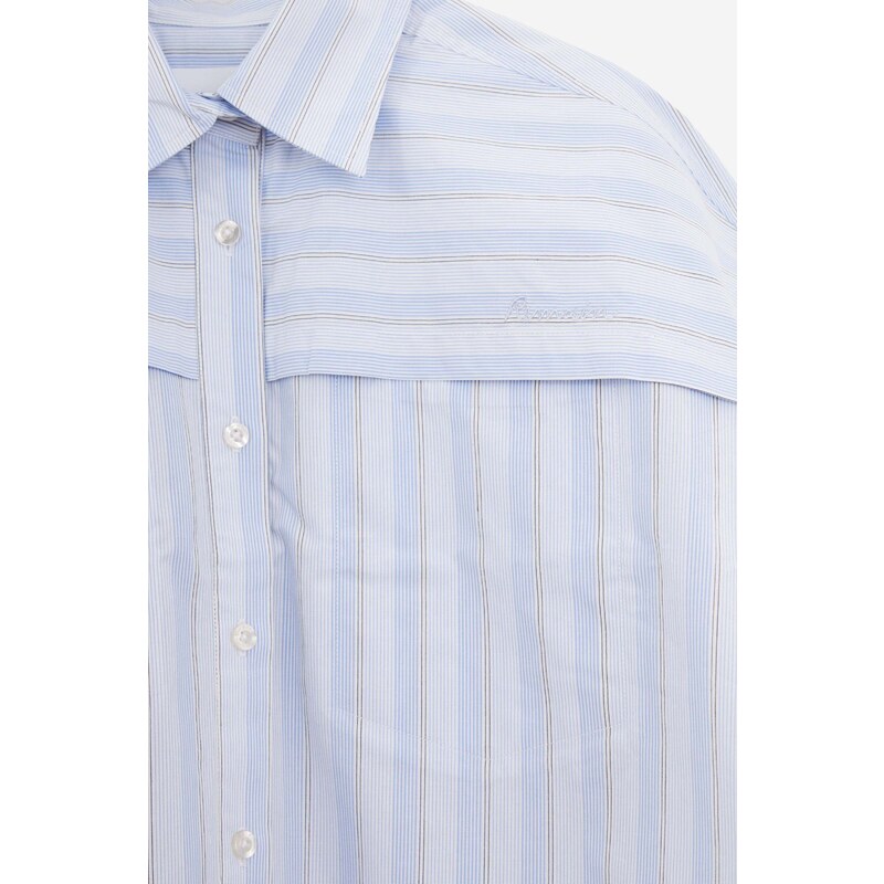 Remain Camicia POPLIN OVERSIZED in cotone azzurro