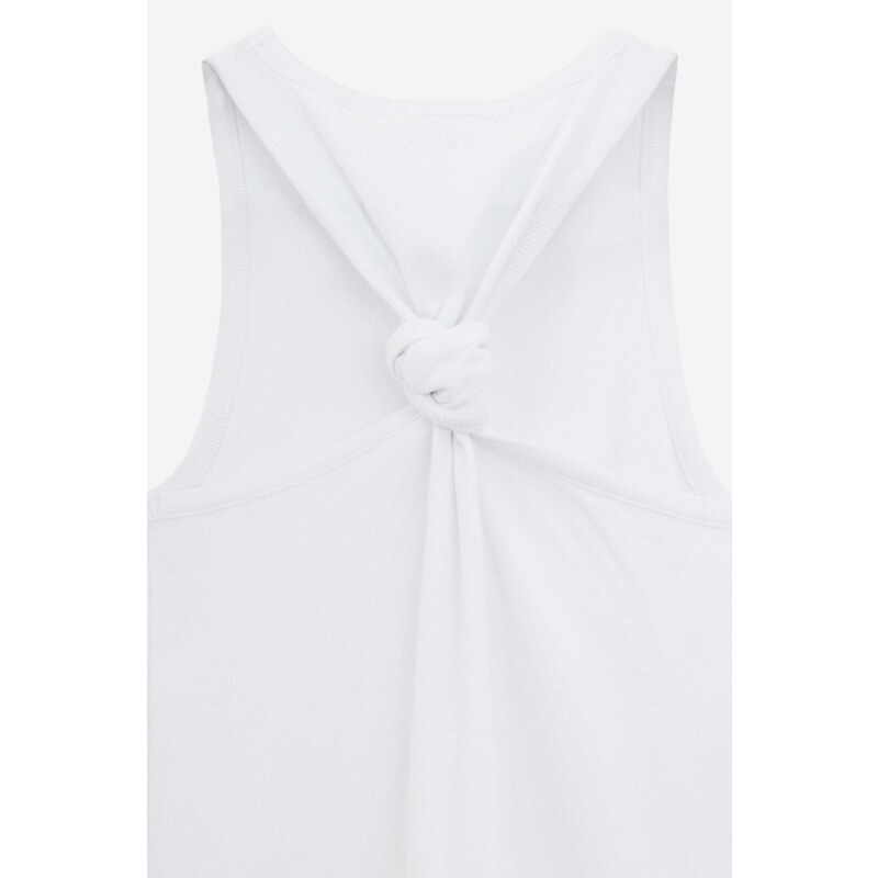 Remain Topwear KNOTTED BACK RIB in cotone bianco
